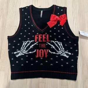 Spencer's Black and Red Sweater Vest